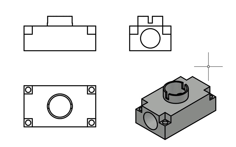 Autocad как из 3d сделать 2d чертеж